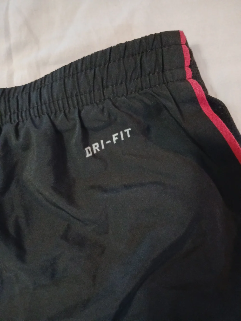 Nike Dri Fit Women’s Black Athletic Shorts with Pink Trim With Under Shorts